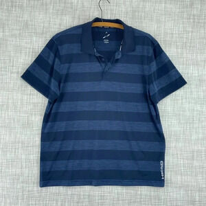 Head Tennis Polo Shirt Mens L blue striped 3991